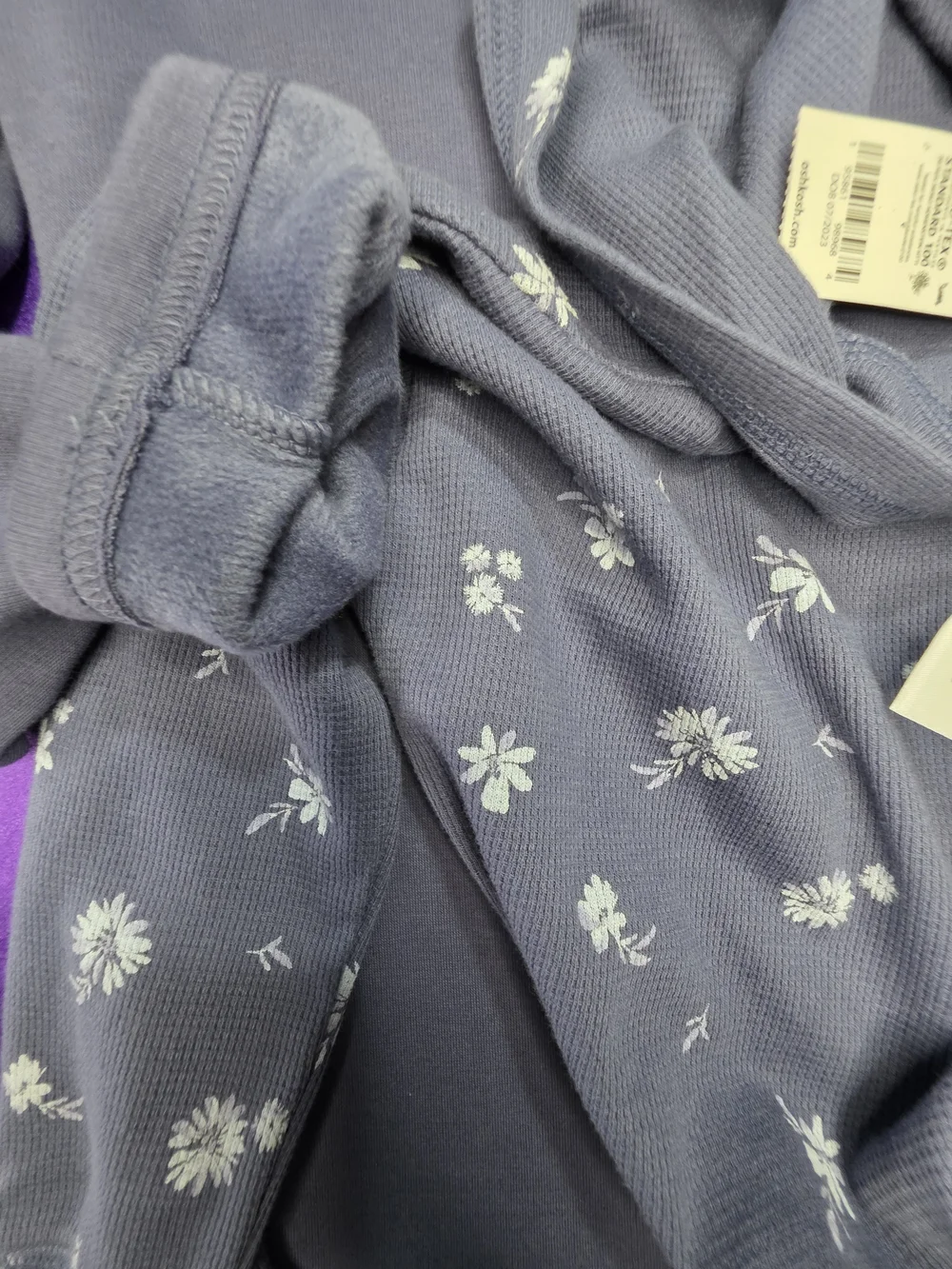 OshKosh B'gosh Slate Blue Floral Hoodie & Leggings Set